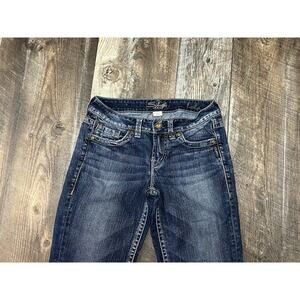 Silver Jeans Lola Low Rise Bootcut Jeans Size 26 L35 Thick Stitch